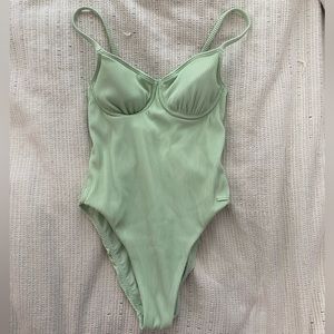 Roxy light green one-piece swimsuit